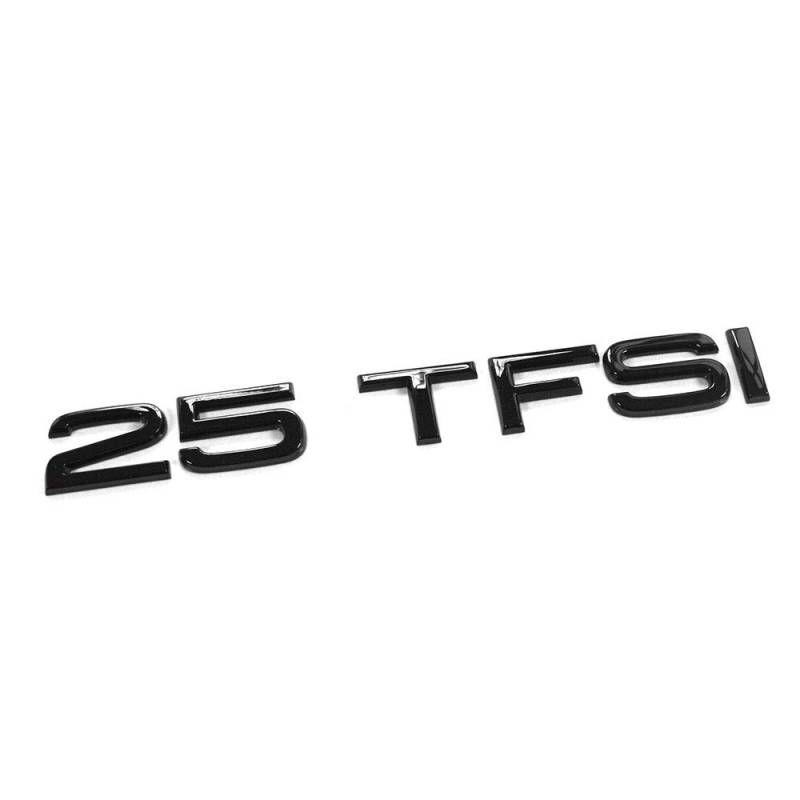 25 TFSI Schriftzug schwarz Tuning Exclusive Black Edition Heckklappe Emblem von Audi