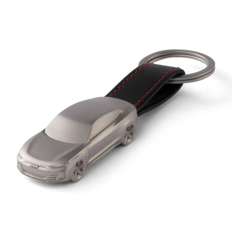 Audi 3182100100 Schlüsselanhänger e-tron GT Skulptur Edelstahl Anhänger Keyring Miniatur, schwarz/silber, Einheitsgröße von Audi