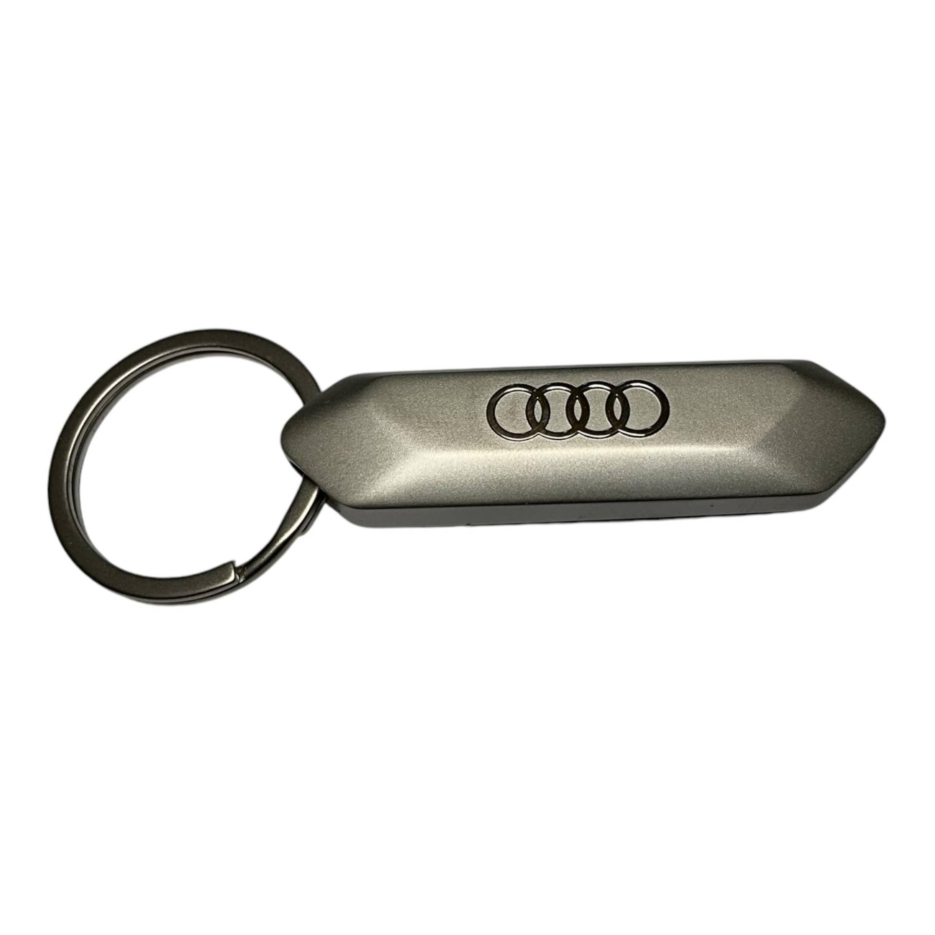 Audi 3182100400 Schlüsselanhänger Ringe Logo Edelstahl Schlüsselband Keyring, silber, Einheitsgröße von Audi