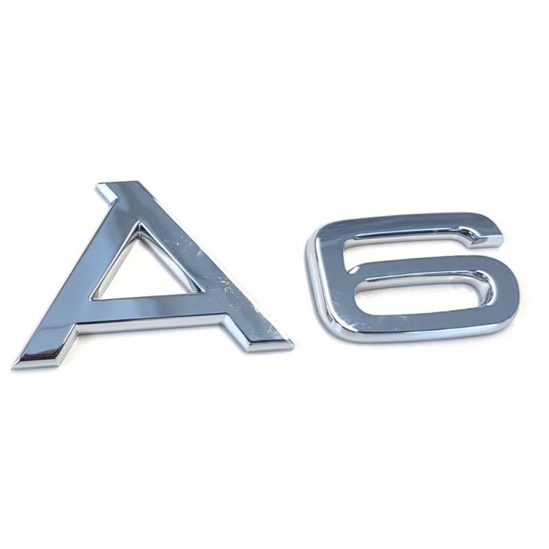 Audi 4F08537412ZZ Schriftzug A6 Emblem Logo Aufkleber Modellbezeichnung, chrom glänzend von Audi