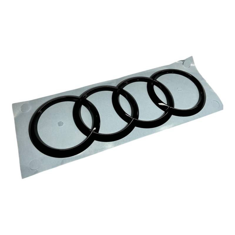 Audi 80A853742At94 Ringe Emblem Logo Aufkleber Blackline Black Edition, Schwarz Glänzend von Audi