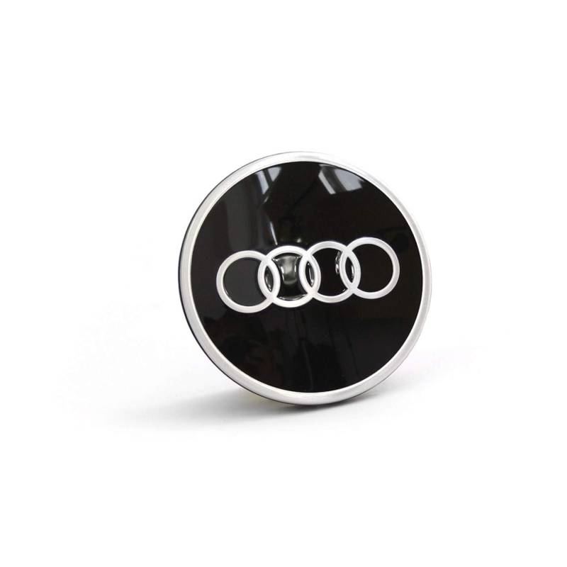 Audi 81A601170 Radzierkappe (1 Stück) Nabenkappe Nabendeckel Radnabenkappe Felgendeckel, schwarz/silber von Audi