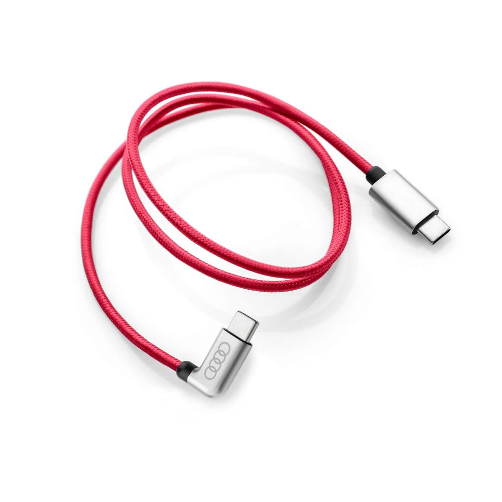 Audi 8S0051435L Ladekabel USB-C auf USB-C Verbindungskabel Kabel gewinkelt rot von Audi