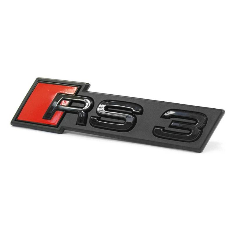 Audi Original RS3 Schriftzug Emblem Logo Schwarz Front Kühlergrill von Audi