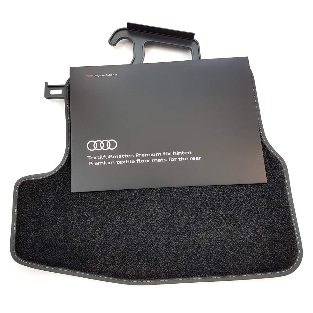 Audi 8W7061276CMNO Premium Velours Fußmatten 2X Stoffmatten hinten Textilfußmatten, nur Cabrio, ohne Befestigungspunkte von Audi