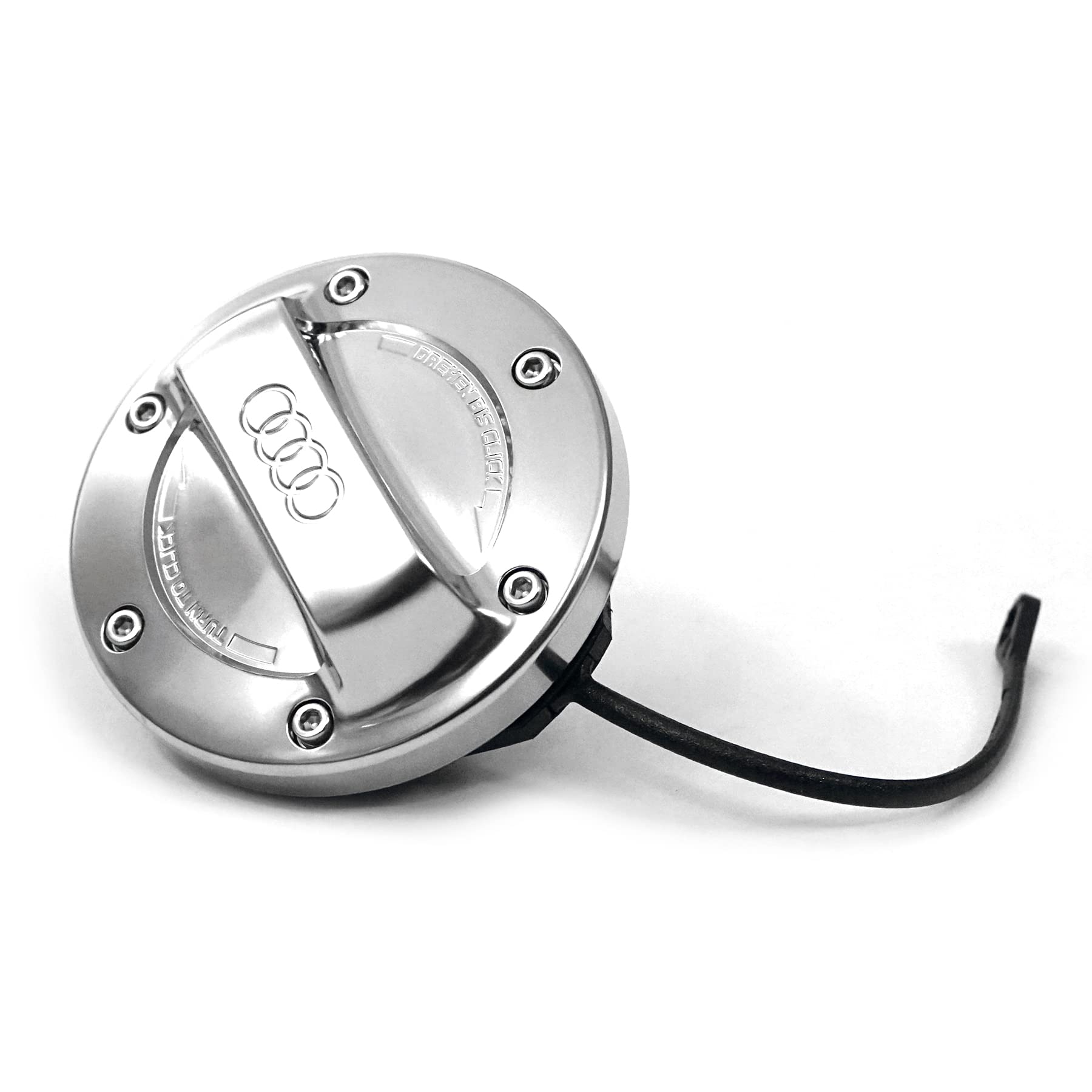 Audi 8Y0071000 Tankdeckel Aluminiumoptik Tankverschluss Deckel Ringe Logo, silber von Audi