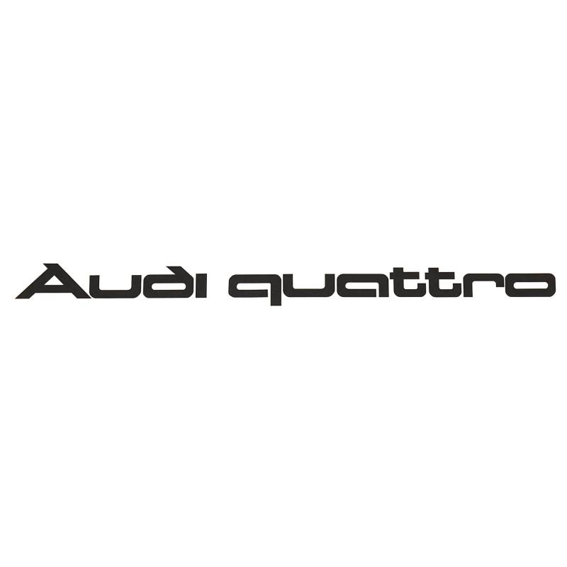 Audi A16-2271 Aufkleber Audi Quattro Logo Frontscheibe Schriftzug Dekorfolie, schwarz von Audi