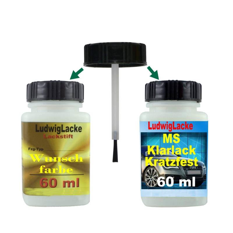 Audi Absolutrot LY3F Lackstift Set Autolack & Klarlack je 60ml von Audi