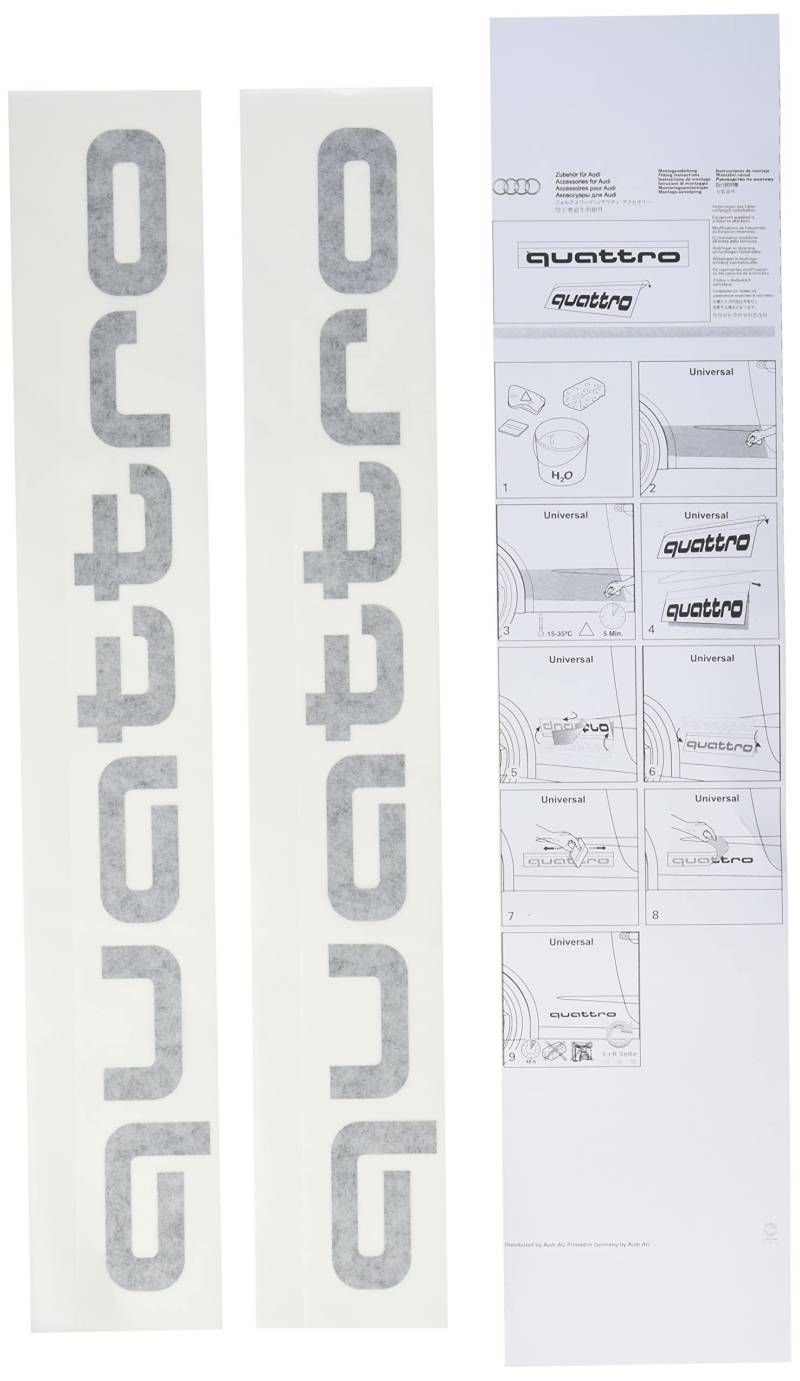 Audi 4G0064317Y9B Original quattro Dekorfolie quattro Schriftzug Schwarz von Audi