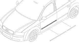 Audi Original Ersatzteile Türleiste, Vorn A4 8E von Audi