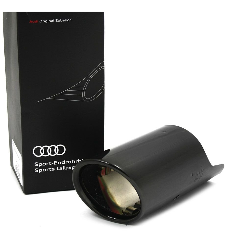 Audi Original Q2 Sport Endrohrblende schwarz verchromt 1.0 TFSI 1.6 TDI 1-flutig Links Exterieur Auspuffblenden 81A071771A von Audi