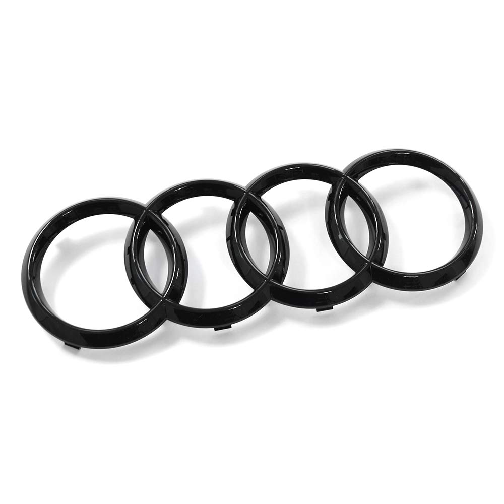 Audi 8W0071801 Ringe Emblem Kühlergrill Logo, schwarz *** nur für S-Line Exterieur (PR-Code 2K7) *** Größe vor dem Kauf messen! *** von Audi