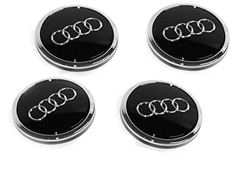 Nabenkappen-Set Audi A3 / TT Original Zubehör Tuning Zierkappe schwarz/Chrom/Glanz von Audi