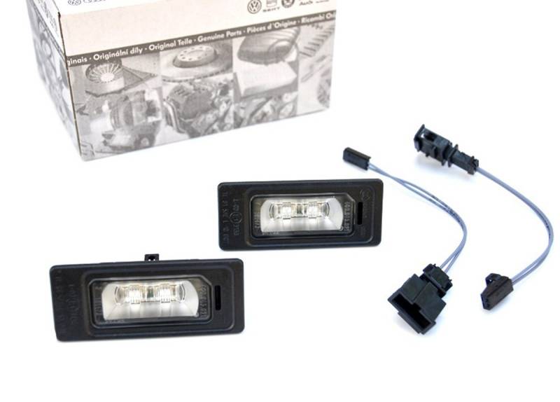 Original Audi LED Kennzeichenleuchten Nachrüstsatz A3 A4 A5 Kennzeichenbeleuchtung 4G0943021 von Audi