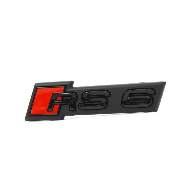 Audi Original RS6 Schriftzug Emblem Logo Schwarz Front Kühlergrill von Audi