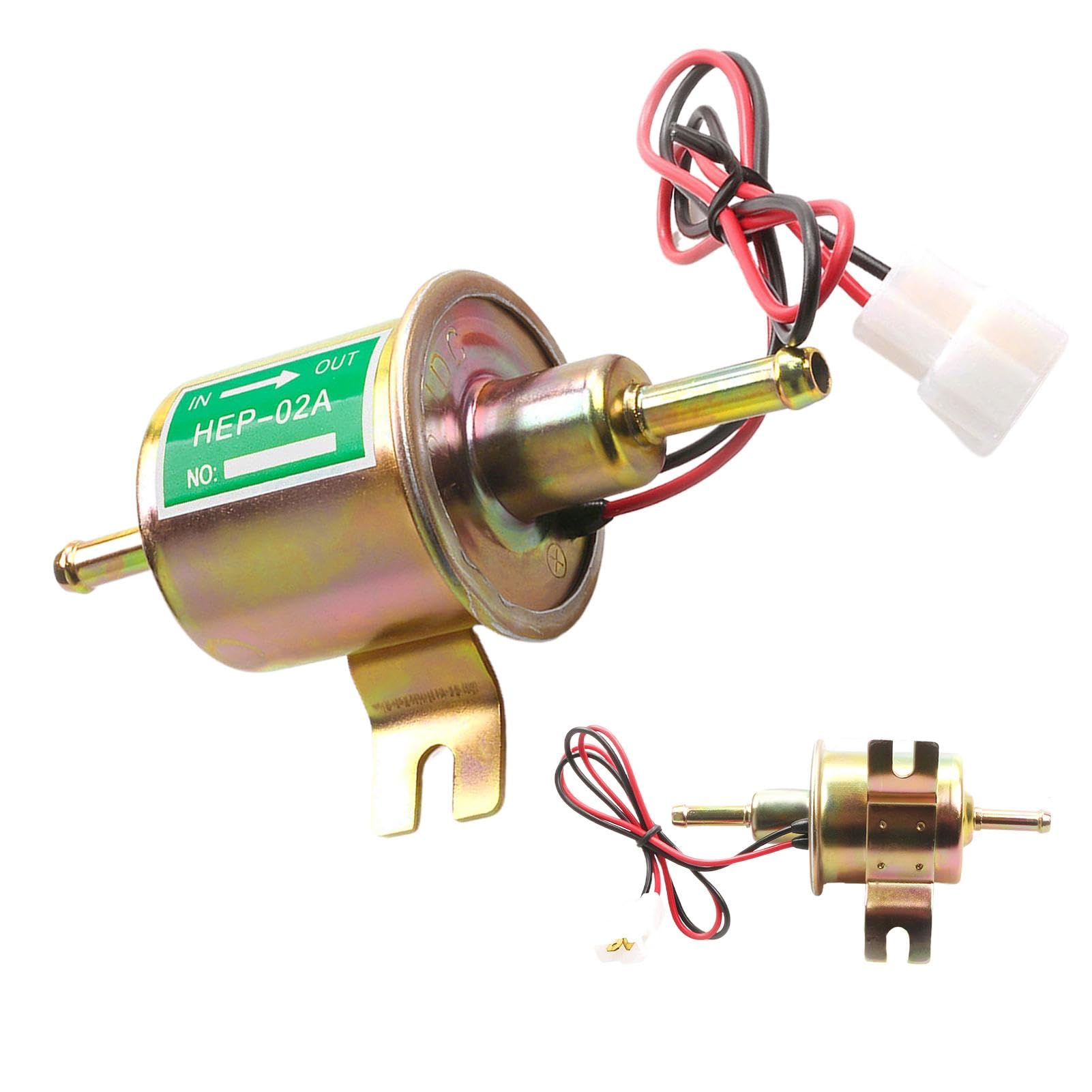 Aufquwk 12V-Ölpumpe, Niederdruck-Ölpumpe, 12V kleine Inline-Transfer-Ölpumpe, HEP-02A Auto-Modifikationen, elektrische Motorrad-Ölpumpe, effizient für Rasenmäher-Vergasermotor von Aufquwk