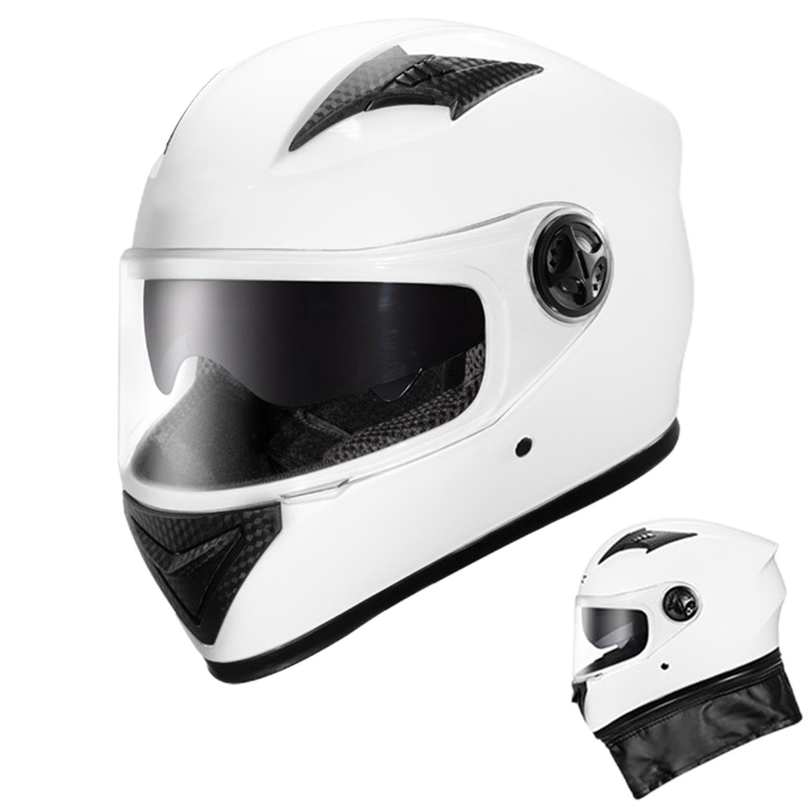 Aufquwk Integral-Motorradhelme,Helme für Erwachsene Motorrad,Integralhelme Wind-Sonnenschutz Doppelvisier | Schützende Straßenfahrradhelme, Antibeschlag-Kopfbedeckung für BMX, ATV, Straßenrennen von Aufquwk