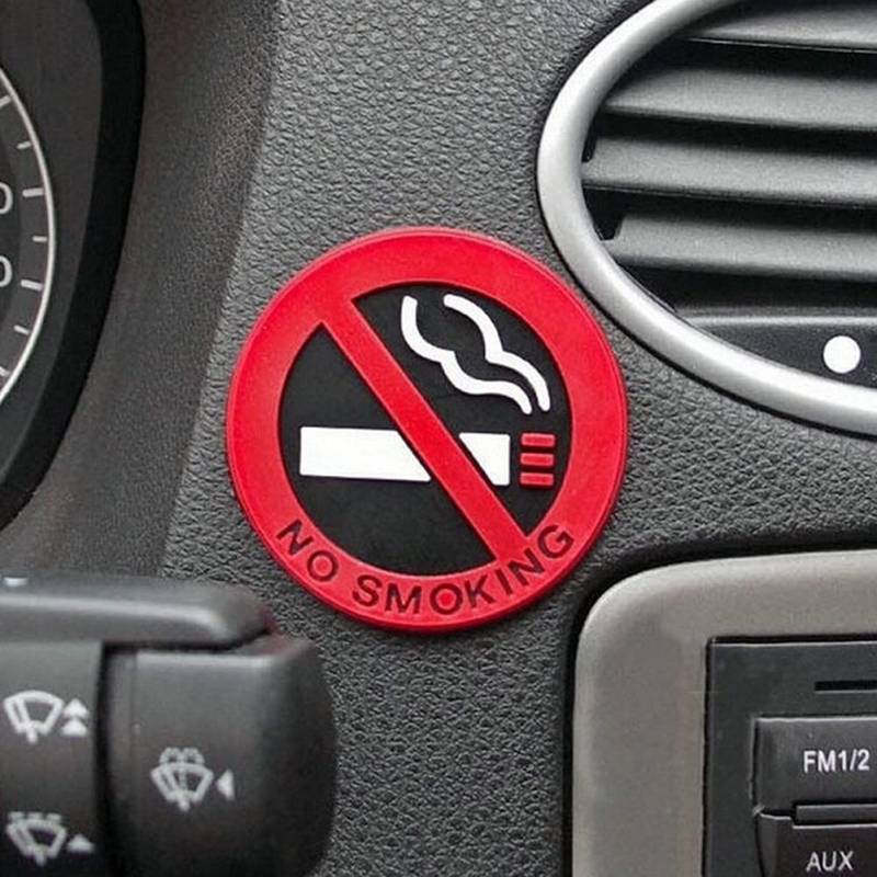 B71 3er Set 3D Aufkleber "NO Smoking" - Nichtraucher Pictogramm Sticker für Auto-Türen und Innen-/Außenbereich - Rauchen Verboten Aufkleber für glatte, staubfreie Oberflächen von Aukson