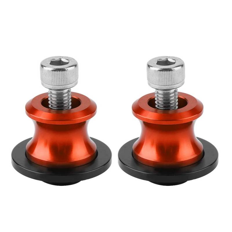 2 Stück 6 Mm Motorrad CNC-Hinterständer Schwingenspulenschieber Ständer Schwingenspulen Stabil und Robust für Allgemeine Motorräder Schwarz Blau Grün (Orange) von Aumotop