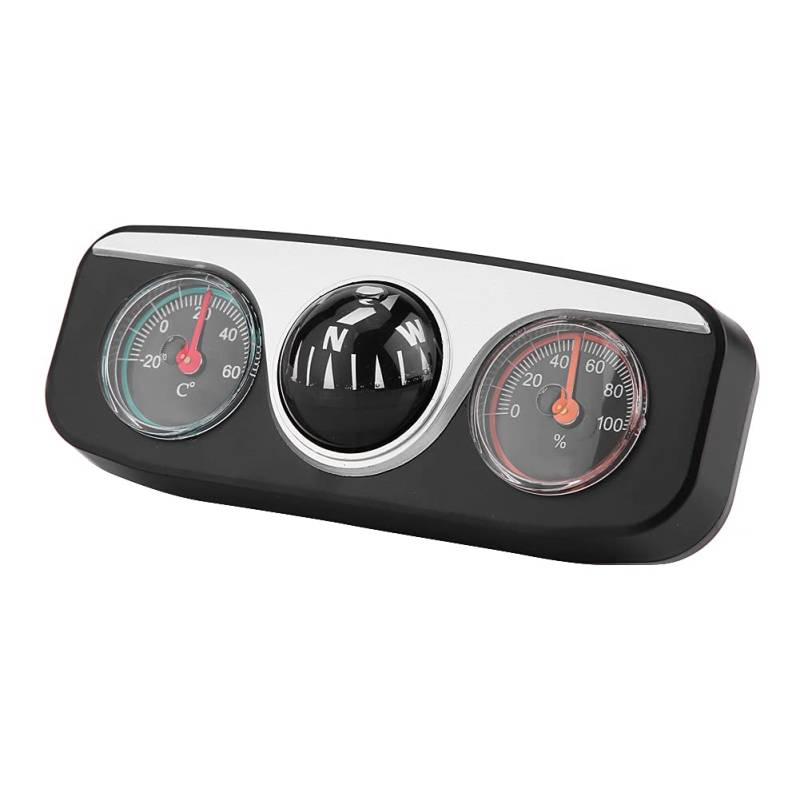 3-in-1-Auto-LKW-Armaturenbrett-Montage-Kompass-Thermometer-Hygrometer-Schwarz für Fahrzeuge von Aumotop