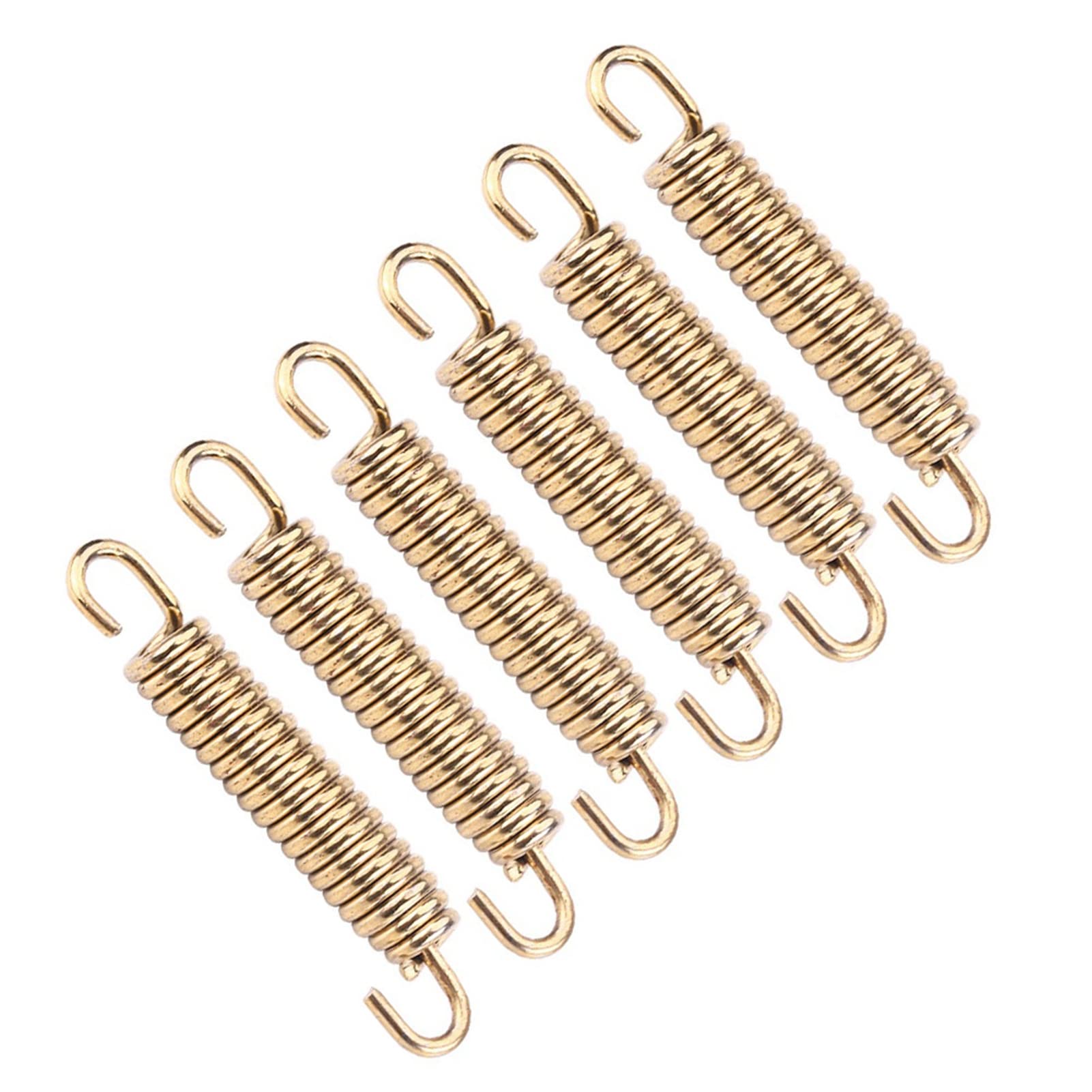 6pcs Edelstahl -Schalldämpfer Auspuffrohr Feder Haken Motorrad -Roller ATV Starkes Stabiles Zubehör 2 Farben (Gold) von Aumotop