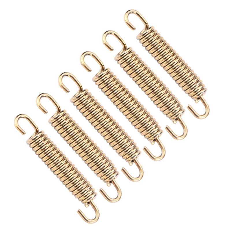 6pcs Edelstahl -Schalldämpfer Auspuffrohr Feder Haken Motorrad -Roller ATV Starkes Stabiles Zubehör 2 Farben (Gold) von Aumotop