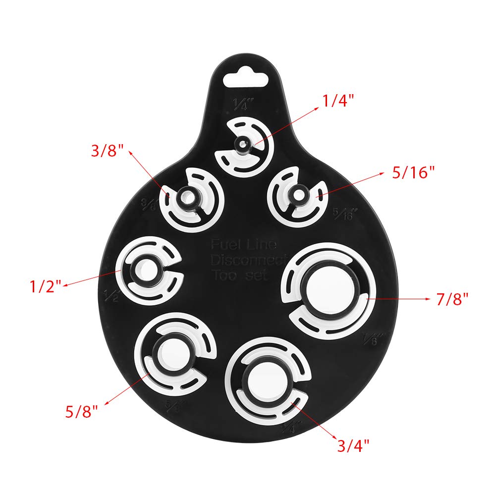 7 Stück Auto-Klimaanlagen-Öl-Kraftstoffleitung-Trennwerkzeug, Schnellverbindungshülsen für die Autowartung von Aumotop