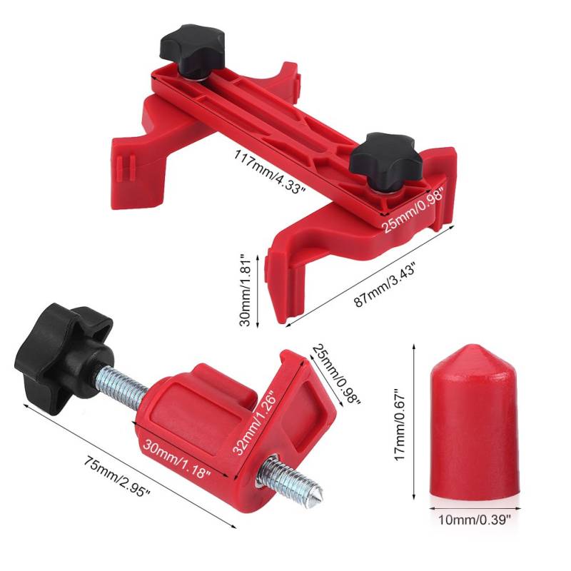 9-teiliges Auto-Auto-Dual-Cam-Klemme, Motorsteuerung, Kettenrad, Getriebe-Arretierwerkzeug-Set, Praktisches Kompaktes Design, Rot von Aumotop