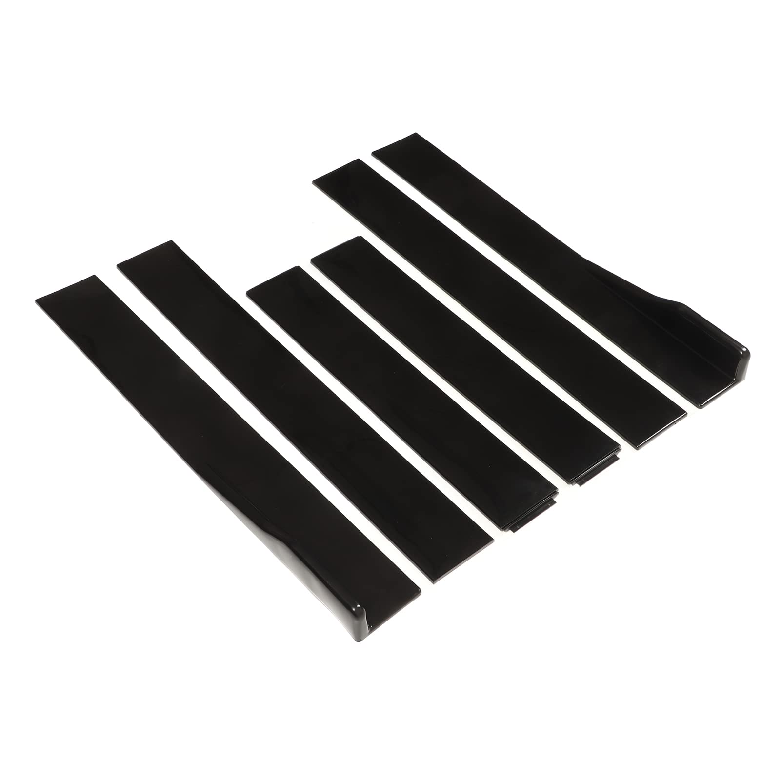 Auto-SEITENSCHWELLER GLÄNZEND SCHWARZ Rocker Panel Splitter Lip DIFFUSORS FÜR FAHRZEUGENTHUSIASTEN von Aumotop