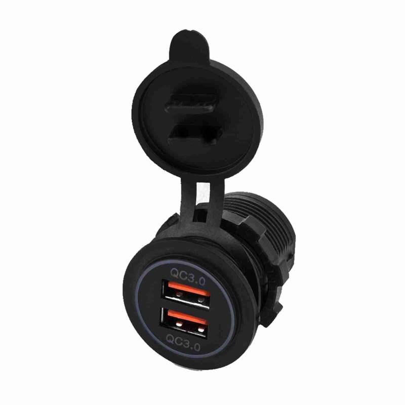 DUAL QC3.0 SCHNELLLADUNG DUAL USB-LADEGERÄT STROMVERSORGUNG FÜR AUTO, MOTORRAD, BOOT von Aumotop