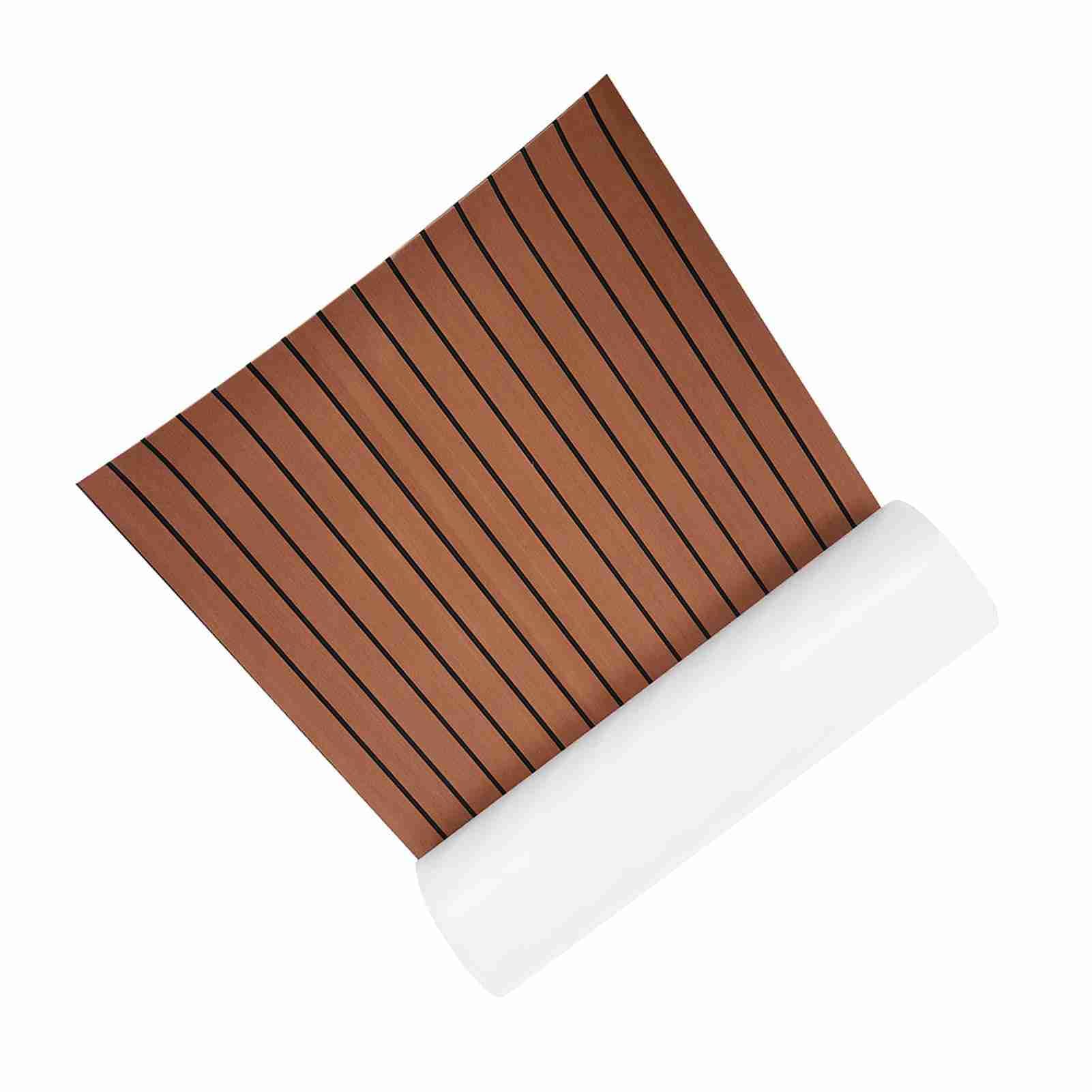 EVA Teak Decking Sheet Boat Flooring Dark Brown Light Grey Yacht RVHome, Furniture &, Materials, Decking Sheets! (Dunkelbraun) von Aumotop