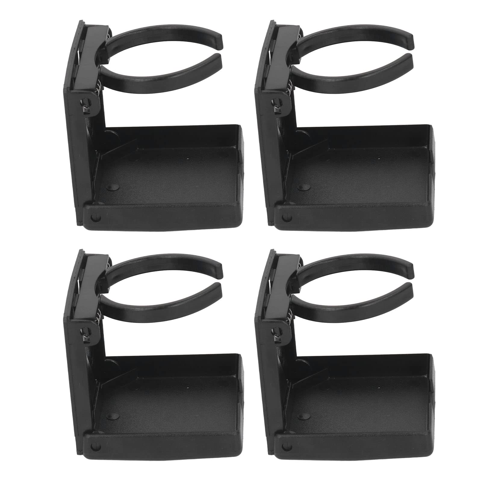 Einstellbare Faltbare Tassenhalterin für Auto, Wohnmobil, Yacht mit ABS -Material, 4PCs, Einfache Wandmontage (Schwarz) von Aumotop