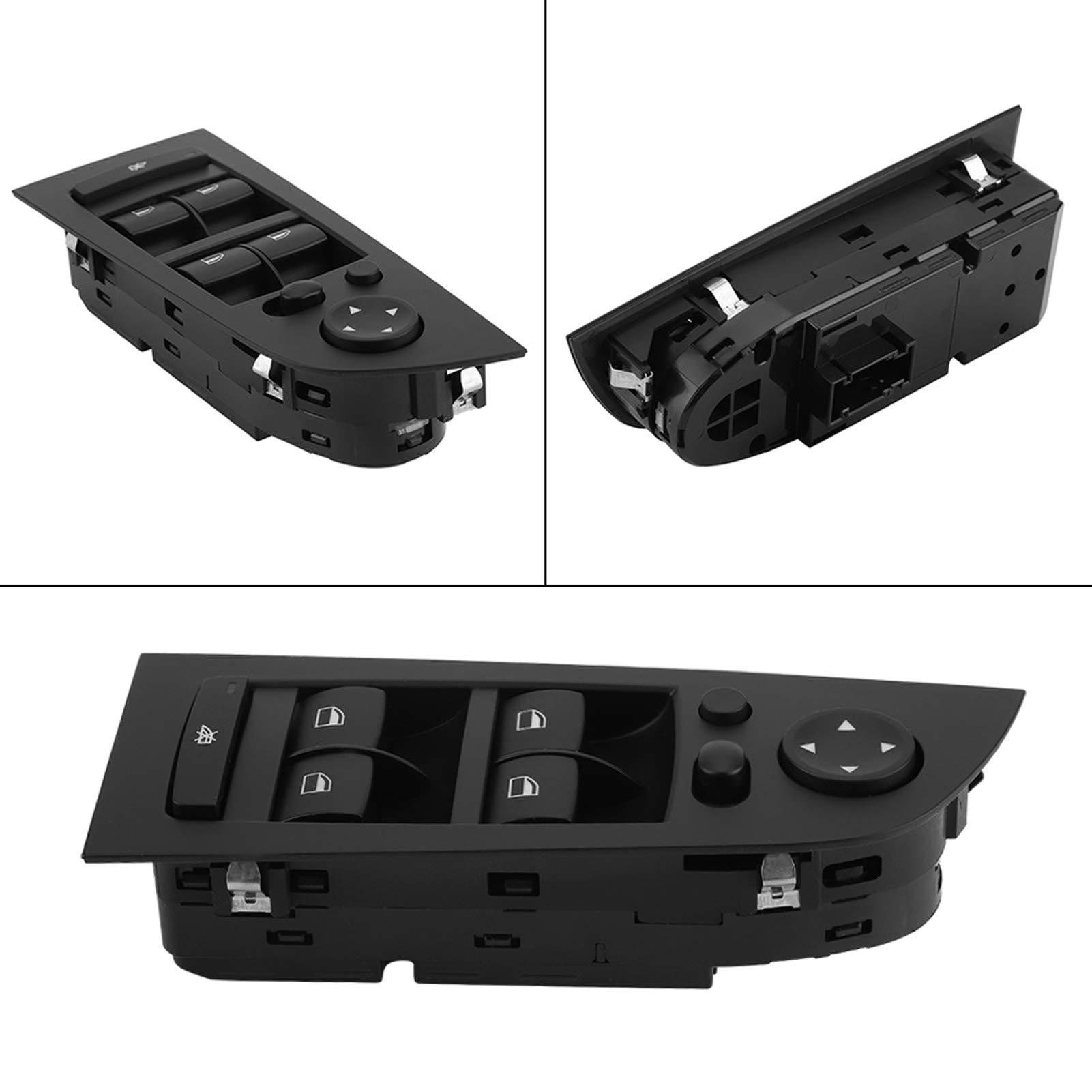 Elektrischer Hauptfensterschalter, Hochwertiges Schwarzes Kunststoffgehäuse 61319217332 für E90 318i 320i von Aumotop