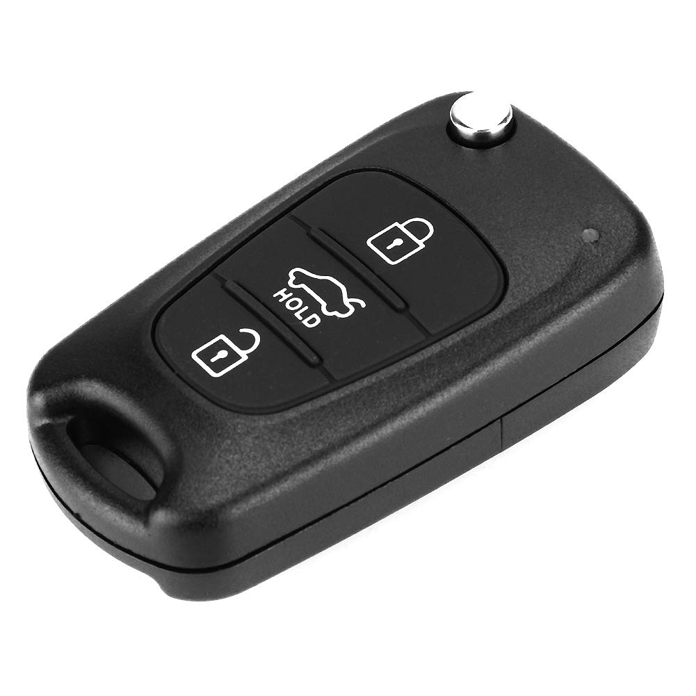 Flip Remote Key Fob Case Shell Cover für Rondo Sportage Soul Rio 3-Tasten-Kunststoff-Schlüsselanhänger von Aumotop