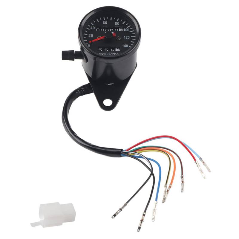 LED Hintergrundbeleuchtung 12V Motorrad Dual Kilometerzähler Tachometer Kit Metall von Aumotop