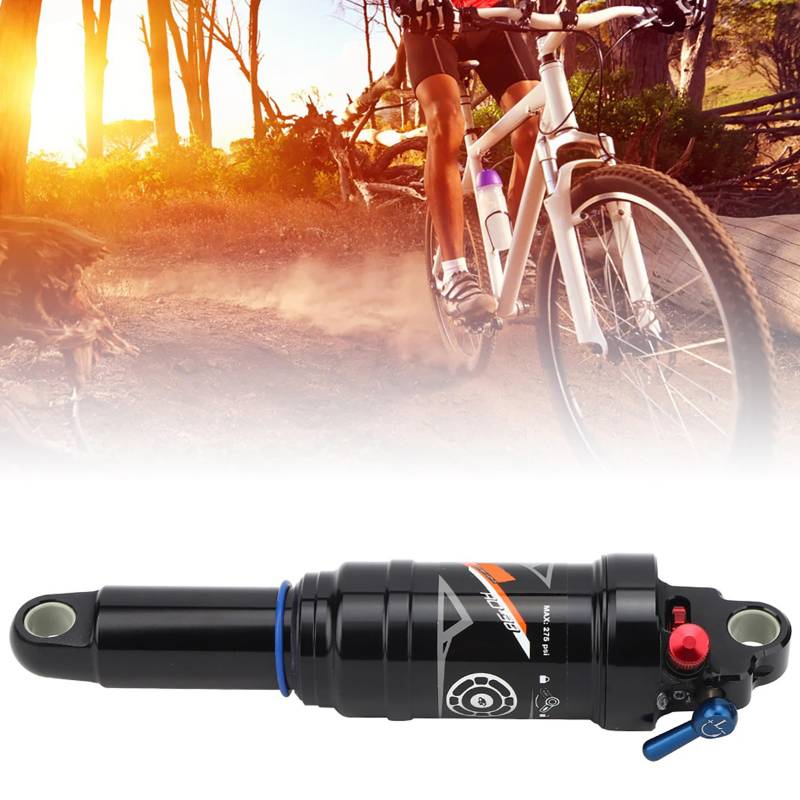 Mountainbike-Heckrahmen-Luftdruck-Stoßdämpfer für Raue Straßen, Aluminiumlegierung AO-38RC (190MM) von Aumotop