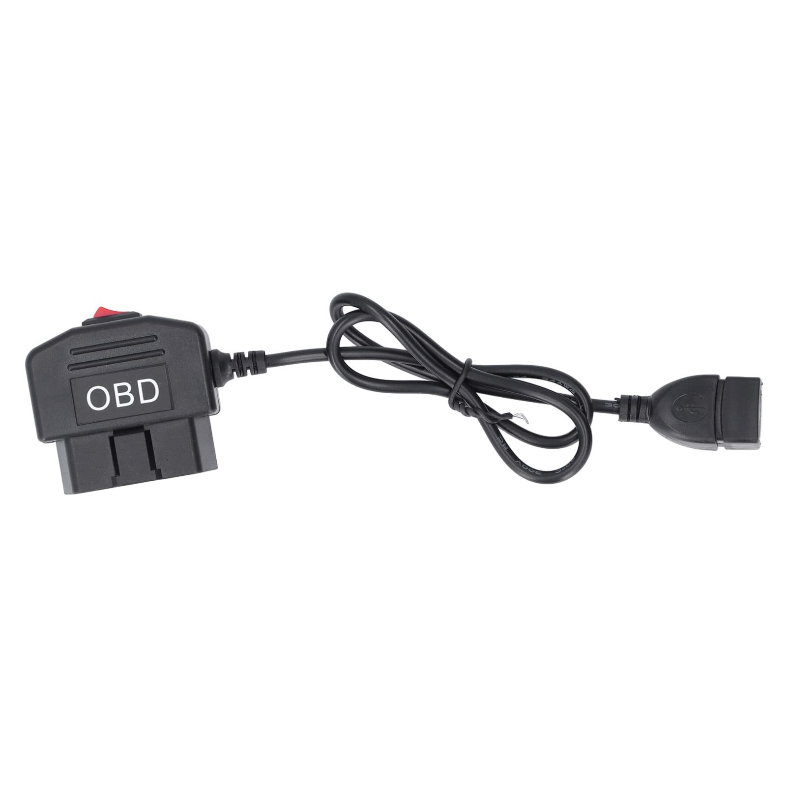 OBD-Netzteilkabel, Intelligenter Chip, 12 V/24 V auf 5 V, Step-Down-Leitung, Universell, 48 Cm, Zum Aufladen von Dash-Kamera-Telefonen von Aumotop