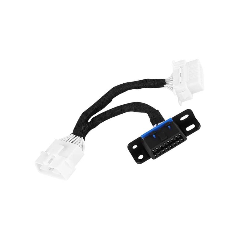 OBD2 16Pin Stecker Dual Buchse Splitter Adapter Verlängerungskabel Y-Kabel Stecker auf Buchse Verlängerungskabel Elektrischer Durchgang für Alle OBD2-Protokolle von Aumotop