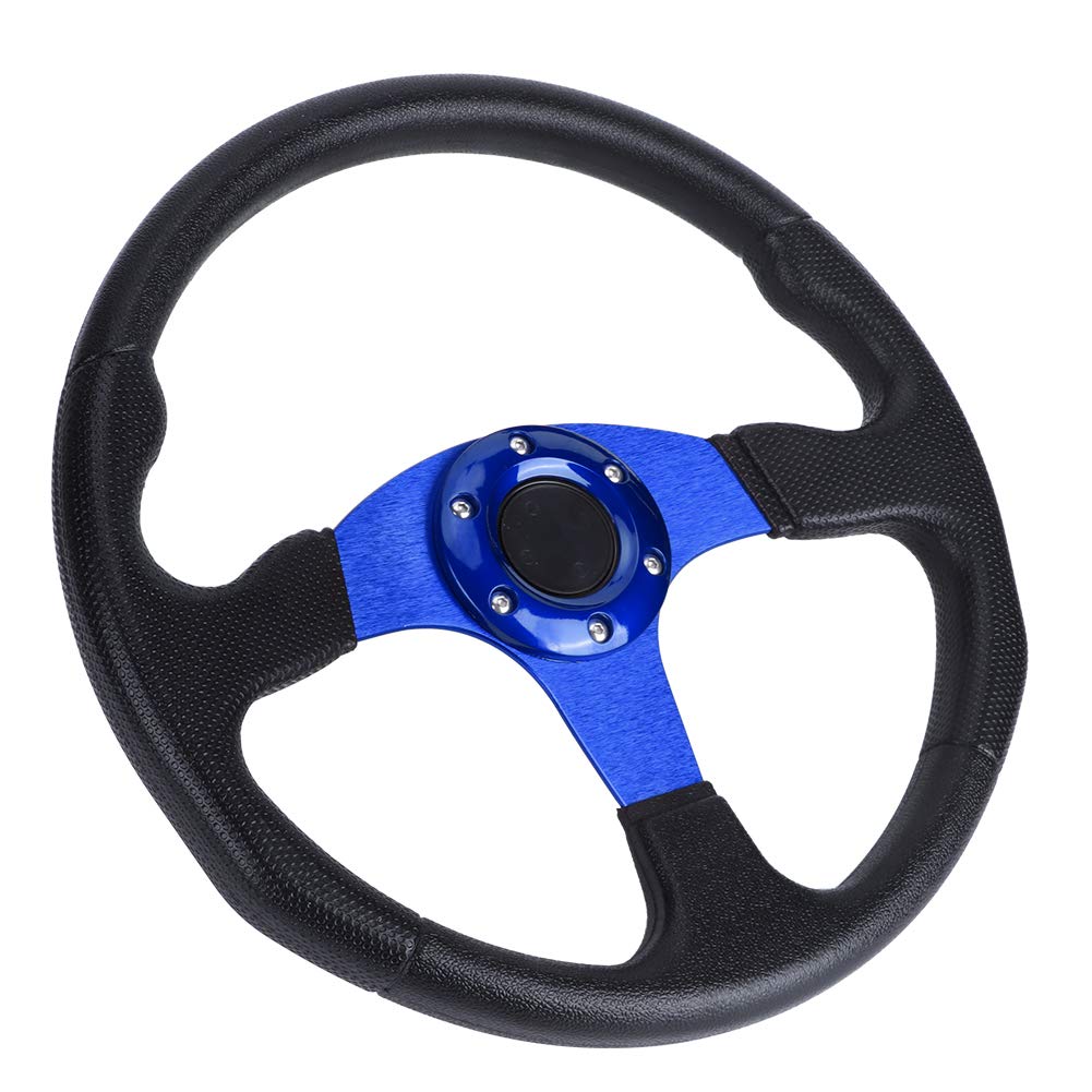 Rennwagen Deep Dish 6 Bolzen Universal Modifiziertes Zubehör Lenkrad 14 Zoll Sport (Blau) von Aumotop