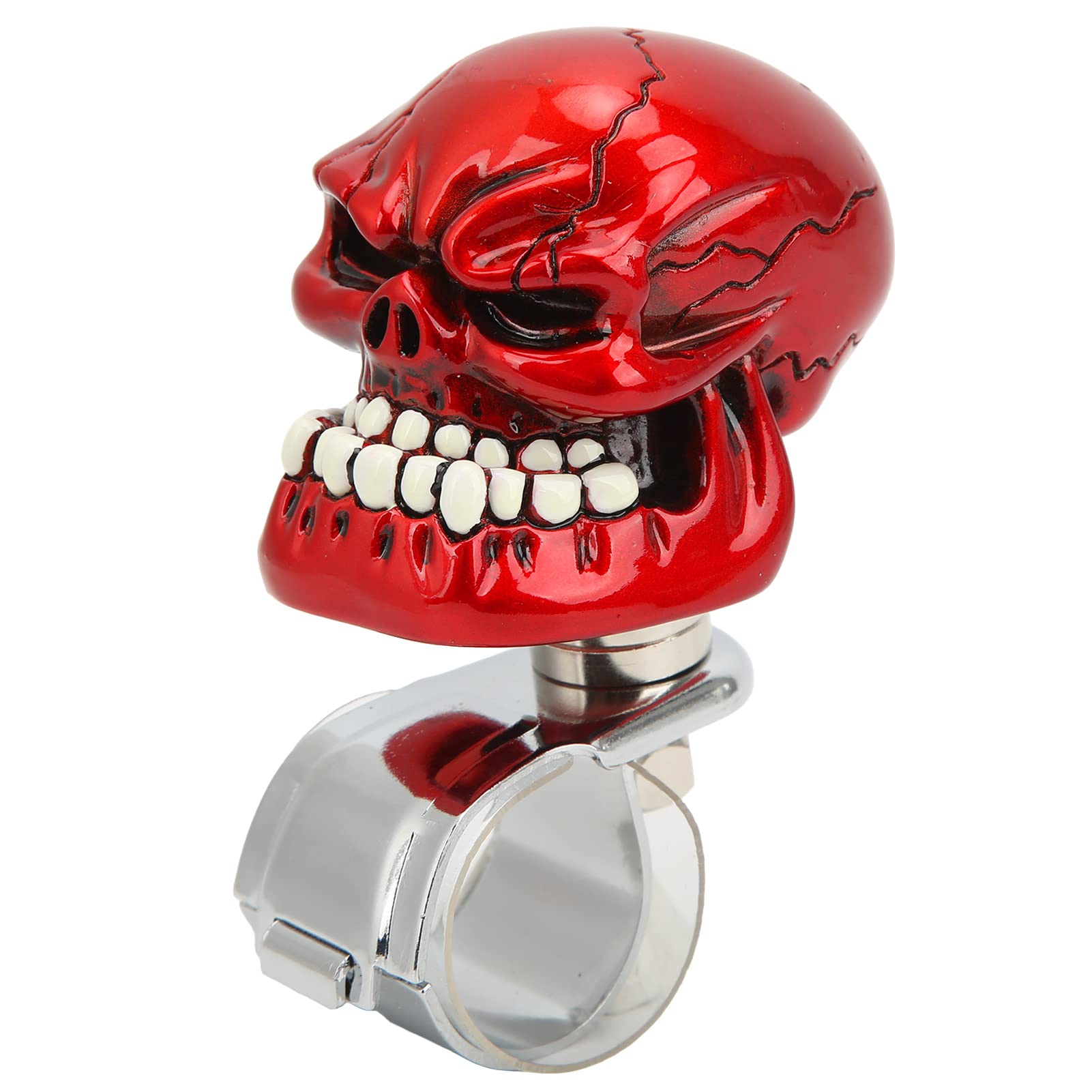 SKULL LENKRADKNOPF SPINNER SUICIDE POWER GRIFF MODISCH EINFACHE INSTALLATION KOMPATIBLE AUTOS LKW LUSTIG (Rot) von Aumotop