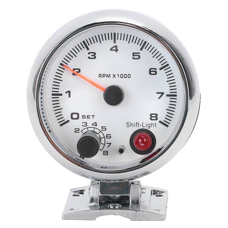 Tachometer 3,75 Zoll 0-8000 U/Min 7 Farb Hintergrundleuchten Tacho Gauge Meter Universal Ersatz für 12-V-Benzinfahrzeuge von Aumotop