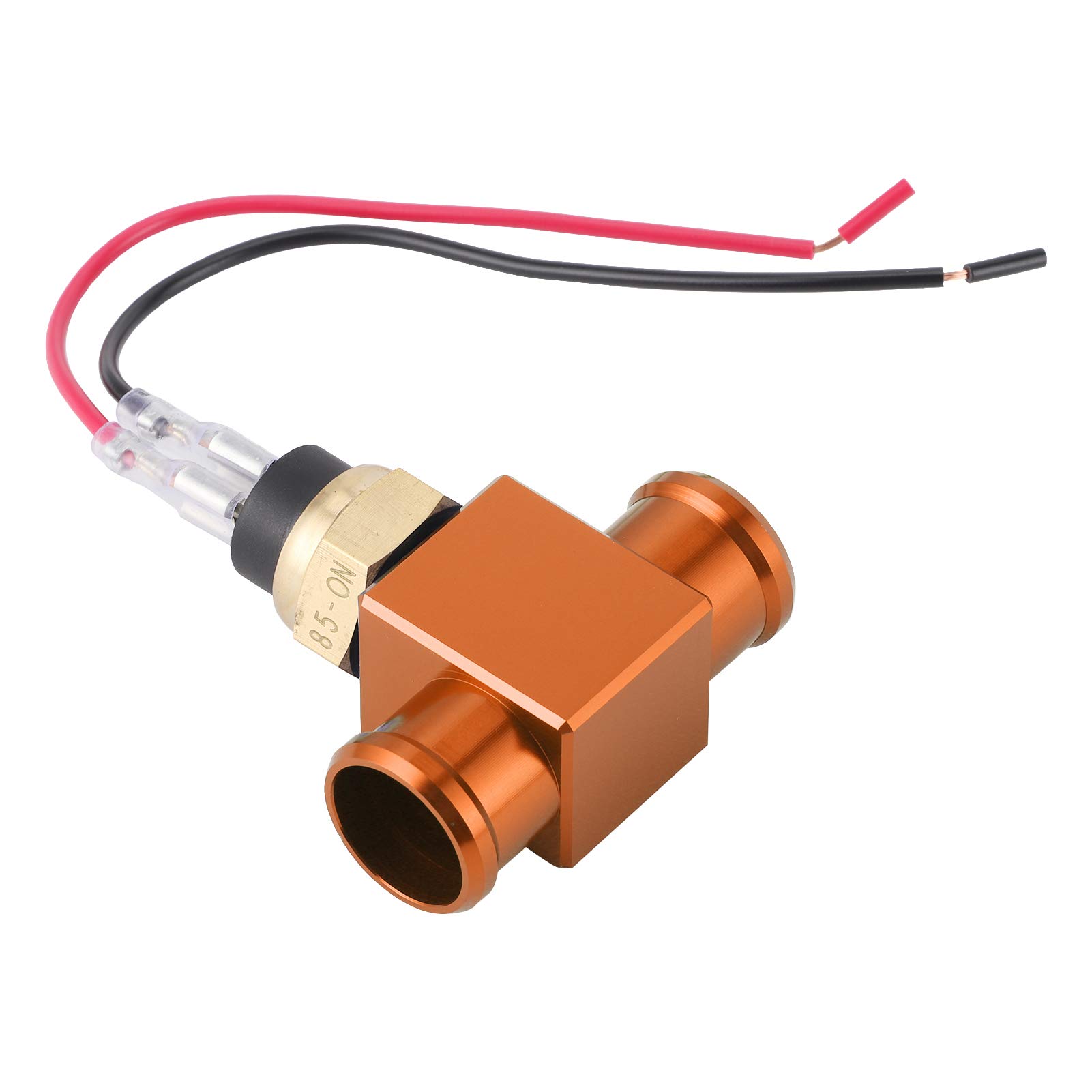 Thermostat Wassertemperaturschalter Kühler Kühlmittel Lüfter Temperatursensor für Motorrad ATV Geländewagen (Orange) von Aumotop