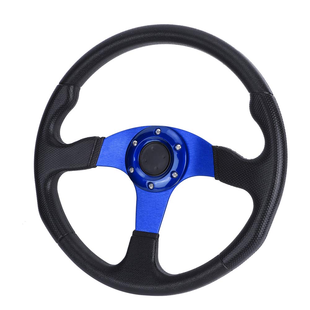 Universal 6 Schrauben Rennwagen Sport Lenkrad Deep Dish 14 Zoll Zubehör (Blau) von Aumotop