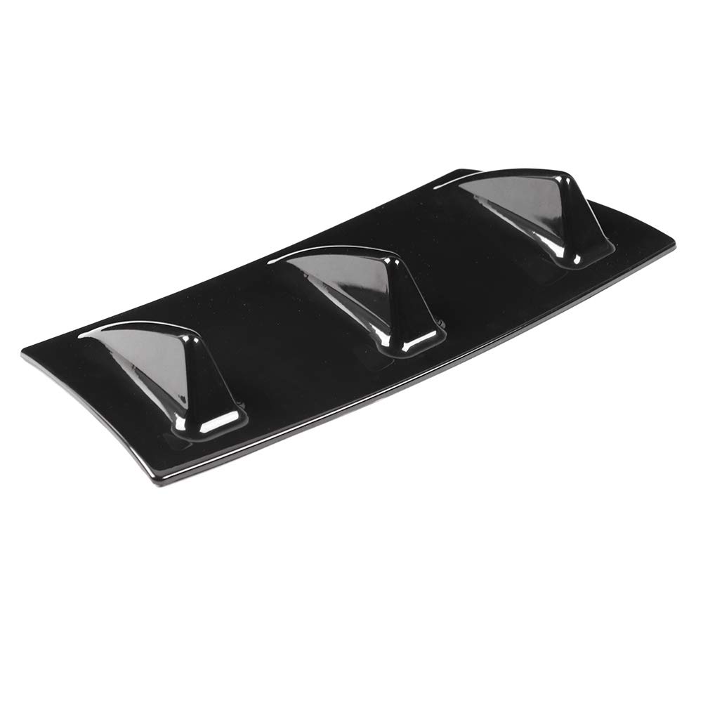 Universal Auto Heckstoßstange Chassis Haifischflosse Spoiler Flügel Lippendiffusor für die Meisten Autos S M L Größen Schwarz (Klein) von Aumotop