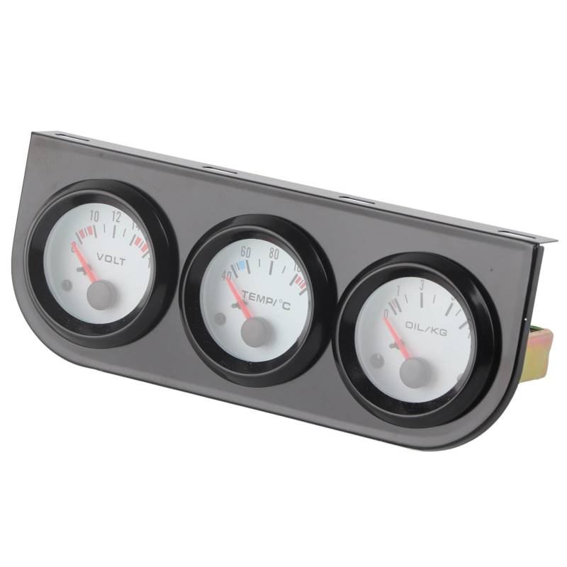 Universal Car Triple Gauge Kit Hochpräzises 52-mm-Instrument für die Meisten 12-V-Fahrzeuge von Aumotop