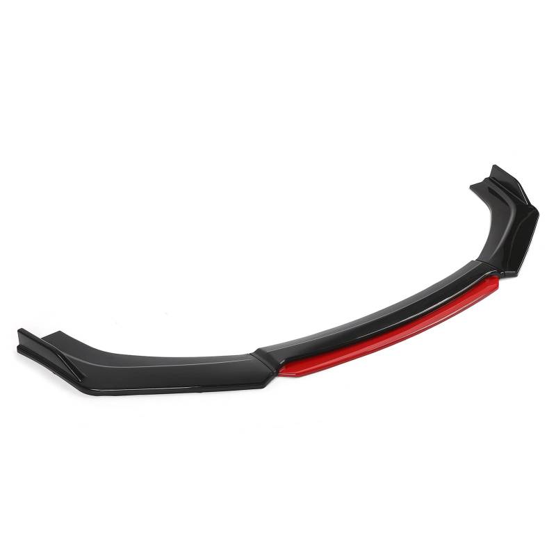 Universal Front Bumper Lip Spoiler Kinnschutz PP Auto Auto Außen Schwarz Rot von Aumotop