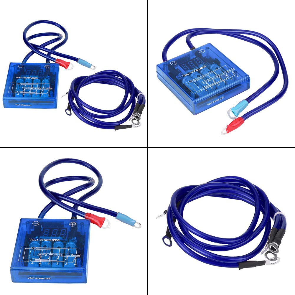 Universal-Spannungsstabilisator-Regler-Kit Zur Verbesserung der Motorleistung für PKW und LKW (Schwarz) von Aumotop