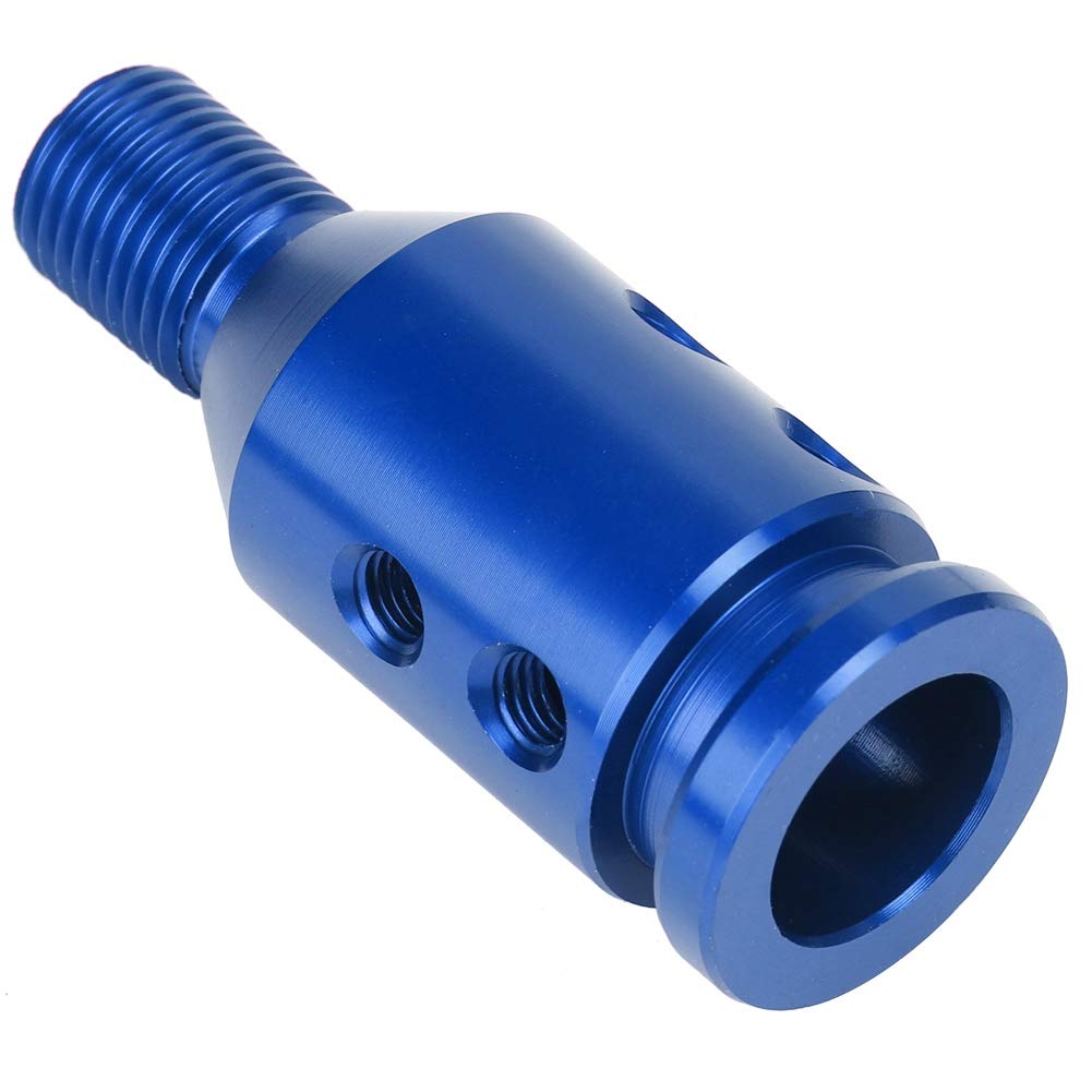 Universeller Auto-Schaltknauf-Adapter aus Aluminium, Passend für Alle Schalthebel ohne Gewinde, 12 X 1,25 Teilung, Mehrere Farben (Blau) von Aumotop