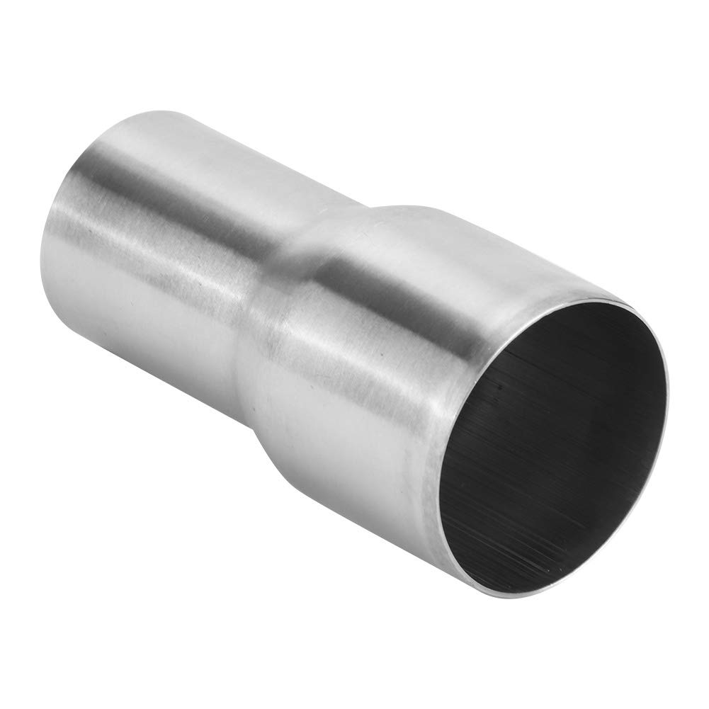 Universeller Edelstahl-Auspuffrohr-Verbindungsrohr-Adapter, Reduzierstück, Robustes, Modifiziertes Teil für die Auto-Abgasanlage (51-63 mm) von Aumotop