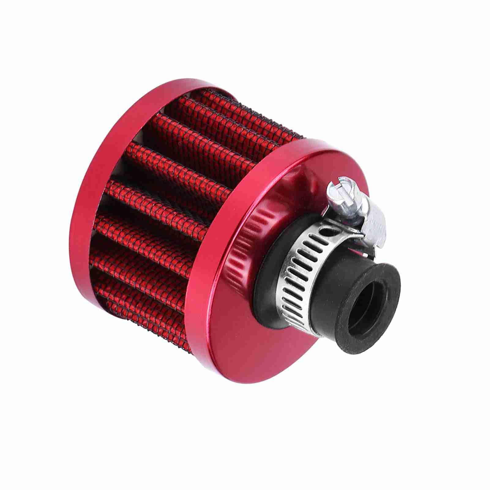 Universeller Kaltlufteinlassfilter -Kit High Flow Professional 12 -mm -Entlüftungsabdeckung für Fahrzeuge (Rot) von Aumotop